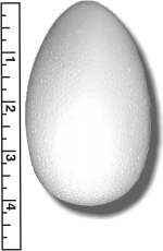 High Density Smoothfoam 4" GOOSE EGG -CASE OF 1000 pcs** THIS IS NOT A STOCK ITEM, 2-3 WEEK PRODUCTION***
