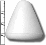 High Density Smoothfoam 3"Diam. x 3 7/8" H  BELL -CASE OF 1000 pcs** THIS IS NOT A STOCK ITEM, 2-3 WEEK PRODUCTION***