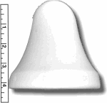 High Density Smoothfoam 4 1/4" Diam. 4 1/2" H  HALF WEDDING BELL -CASE OF 1000 pcs** THIS IS NOT A STOCK ITEM, 2-3 WEEK PRODUCTION***
