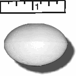 High Density Smoothfoam 2" diam x 1 3/6" H  ROUND OVAL -CASE OF 1000 pcs ** THIS IS NOT A STOCK ITEM, 2-3 WEEK PRODUCTION***